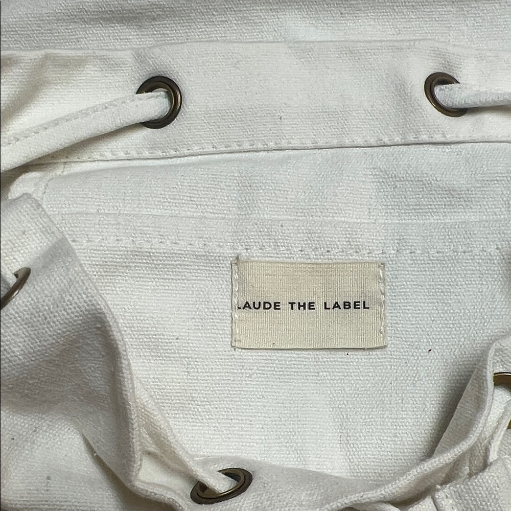 Chic White Canvas Backpack - Picture 3 of 6